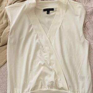 Banana Republic Ivory Wrap Blouse